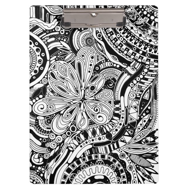 Porte-bloc Art Géométrique Noir Et Blanc 15 (Devant)