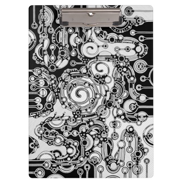Porte-bloc Art Géométrique Noir Et Blanc 3 (Devant)