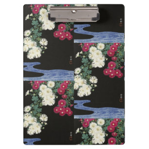 Porte-bloc Art vintage d'Ohara Koson représentant des chrysan