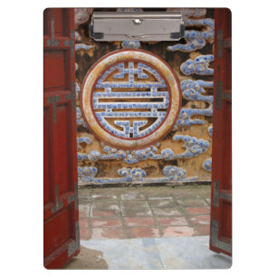 Porte-bloc Asie, Viêt Nam. Mur orné à la Citadelle