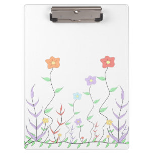 Porte-bloc aux jolies fleurs sauvages