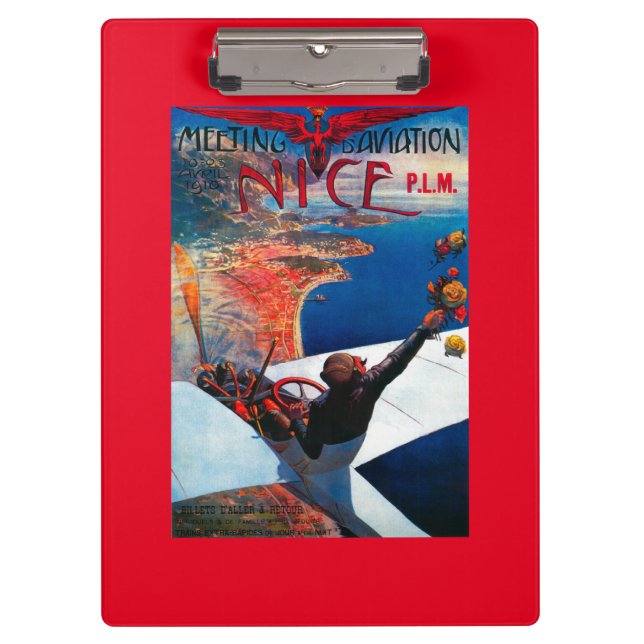 Porte-bloc Aviation de D de réunion à Nice, affiche de la (Devant)