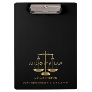 Porte-bloc Avocat - Noir et Or