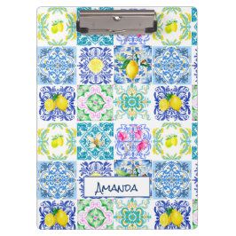 Porte-bloc azulejo chic sicilien Amalfi Carreaux méditerranée