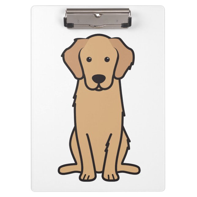 Porte-bloc Bande dessinée de chien de golden retriever (Devant)