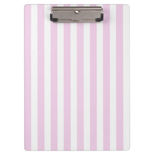 Porte-bloc Bandes de bonbons rose pâle et blanc
