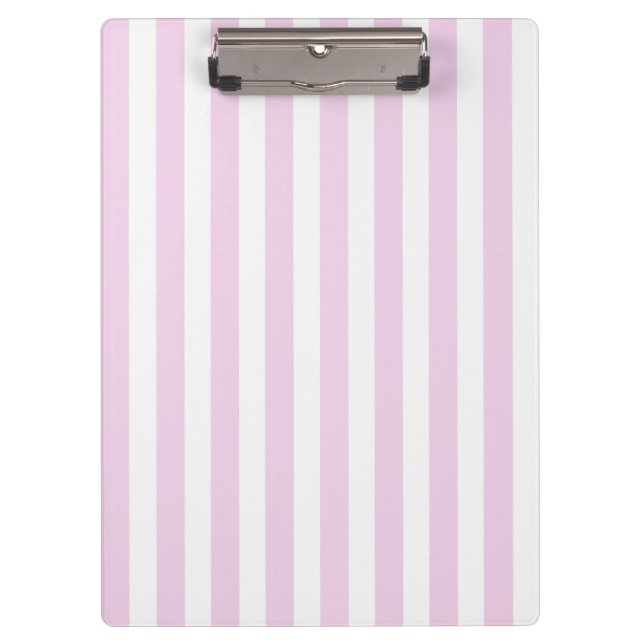 Porte-bloc Bandes de bonbons rose pâle et blanc (Devant)