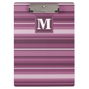 Porte-bloc Bandes mauve monogrammes