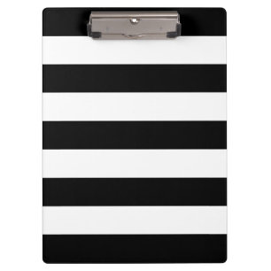Porte-bloc Bandes noires et blanches, Motif rayé, Lignes