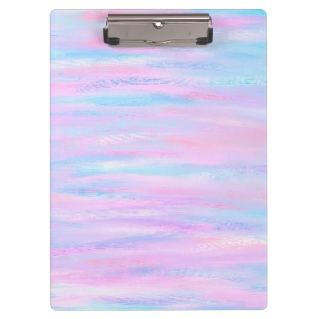 Porte-bloc Bandes Peintes Turquoise Rose violet (Devant)