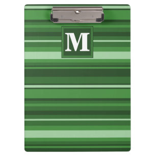 Porte-bloc Bandes vertes monogrammes