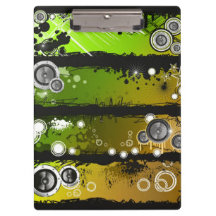Porte-bloc Bannière grunge de musique de style