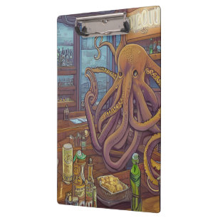 Porte-bloc Barman octopique