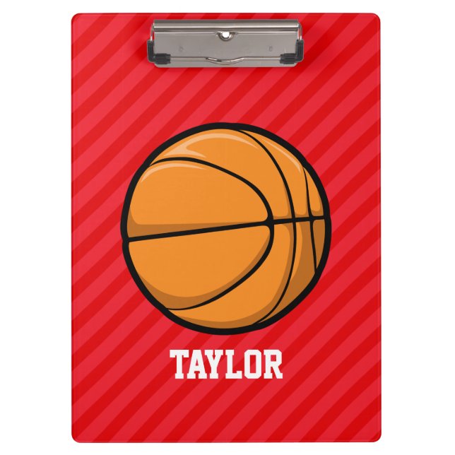 Porte-bloc Basket-ball; Scarlet Red Stripes (Devant)