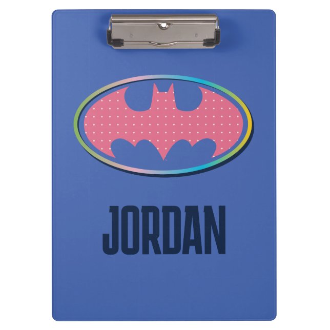 Porte-bloc Batman | Logo Pink Polka Dot (Devant)