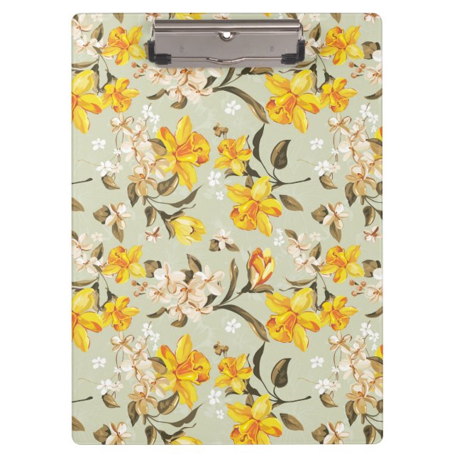 Porte-bloc Beau motif floral lumineux élégant (Devant)