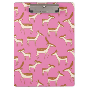 Porte-bloc Bébé mignon cerf et famille sur rose