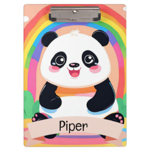 Porte-bloc Bébé mignon Panda arc-en-ciel