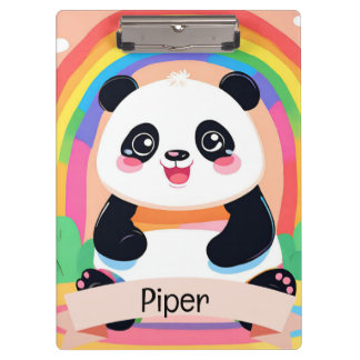 Porte-bloc Bébé mignon Panda arc-en-ciel