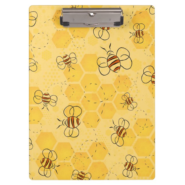 Porte-bloc Bee Buzzing Honey Bees mignonne (Devant)
