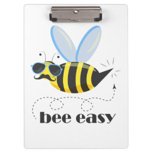 Porte-bloc Bee caractère avec mustache lunettes de soleil Bee