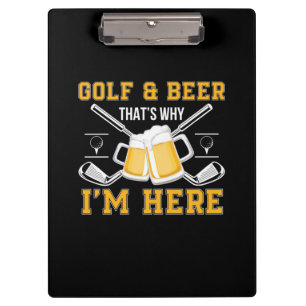 Porte-bloc Beer Drinker Golf And Beer Birthday