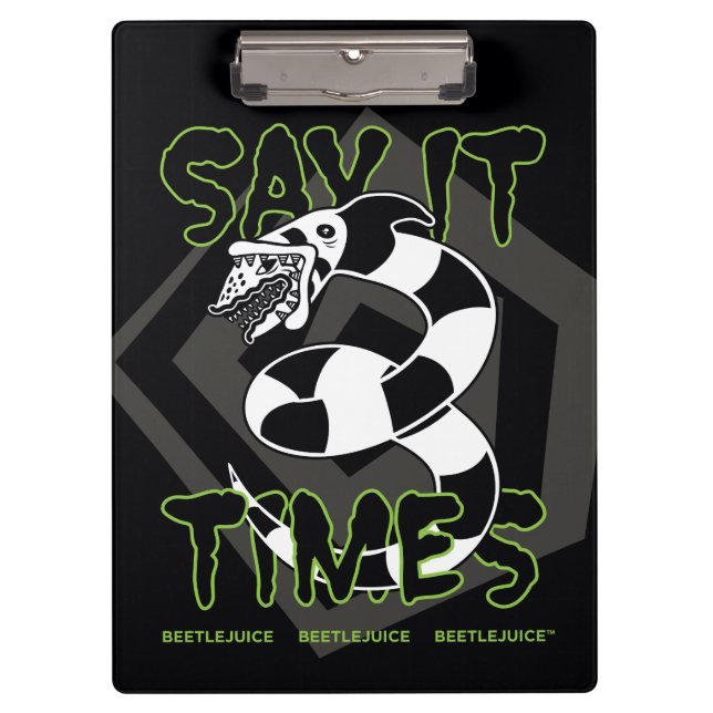 Porte-bloc Beetlejuice | Say It 3 Times (Devant)