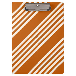 Porte-bloc Beige et orange brûlé cinq rayures motif