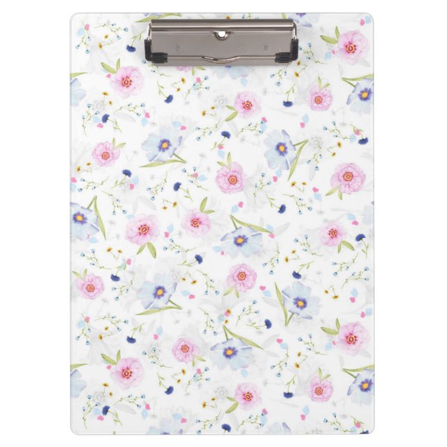 Porte-bloc Belles fleurs d'aquarelle de printemps (Devant)