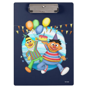 Porte-bloc Bert et Ernie Balloons d'anniversaire