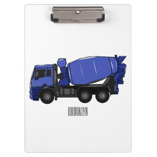 Porte-bloc Béton mélange camion de transport caricature
