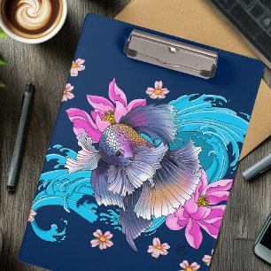 Porte-bloc Betta Combattant Siamois