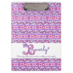 Porte-bloc Beverley nom signifiant lettre de coeur B porte -