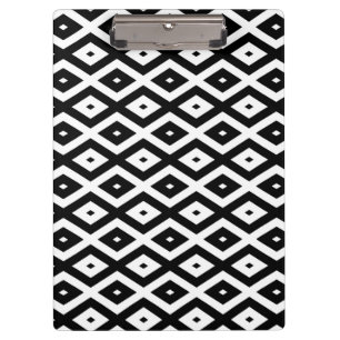 Porte-bloc Black and white diamond pattern