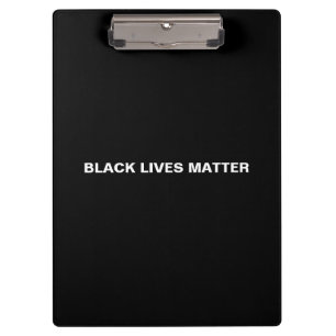 Porte-bloc Black Lives Matt noir et blanc texte minimaliste
