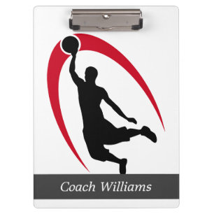 Porte-bloc Black Red Basketball Personnalisé