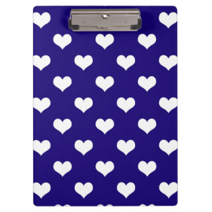 Porte-bloc Bleu Blanc amour Coeur Motif Design