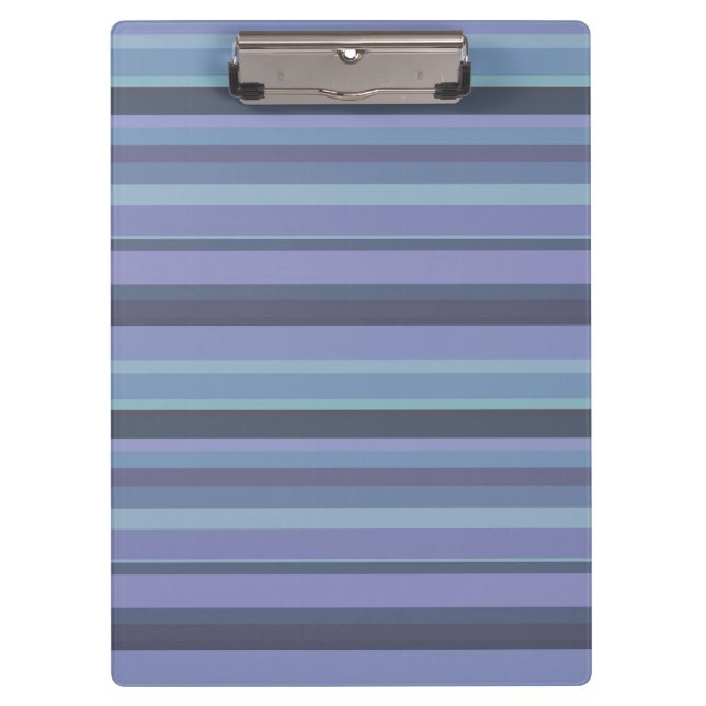 Porte-bloc Bleu-gris, bandes horizontales (Devant)