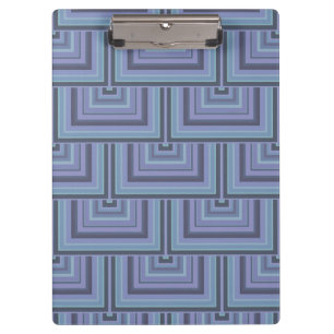 Porte-bloc Bleu gris rayures carré motif