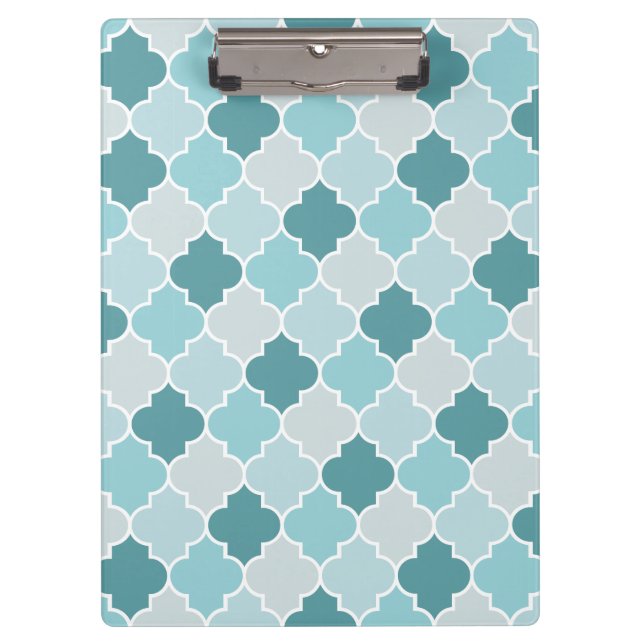 Porte-bloc Bleu Marocain Trellis, Lattes, Quatrefoil (Devant)
