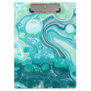 Porte-bloc Bleu, Turquoise Mer Vagues et Bulles