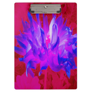Porte-bloc Bleu violet étonnant et rose chaud cactus Dahlia