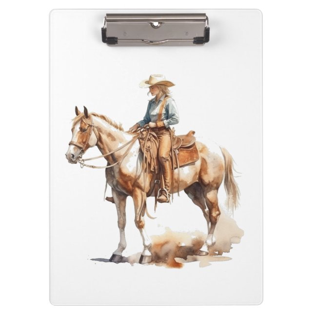 Porte-bloc Blonde d'aquarelle occidentale, coutume (Devant)