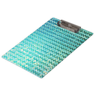 Porte-bloc Blue Turquoise Étincelle Océan Mermaid Waves Motif