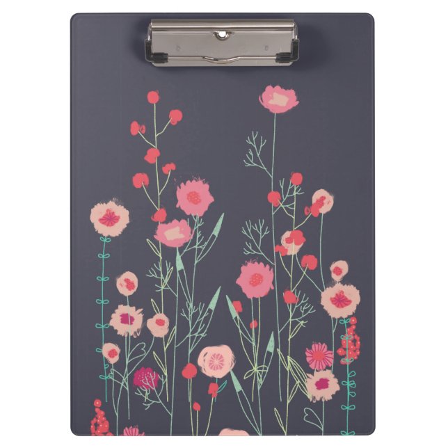 Porte-bloc Boho floral foncé (Devant)