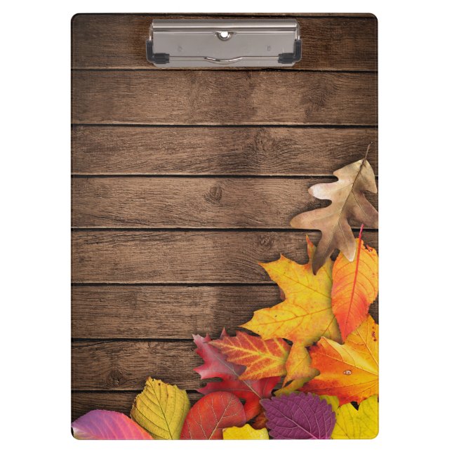 Porte-bloc Bois Automne Arrière - plan Moderne Élégant (Devant)