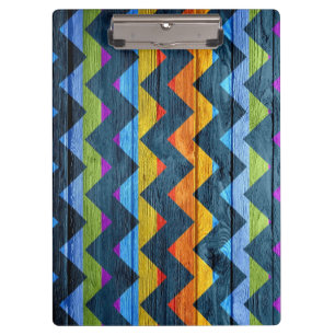 Porte-bloc Bois coloré Chevron Abstrait