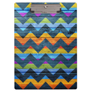 Porte-bloc Bois coloré Chevron Abstrait #2