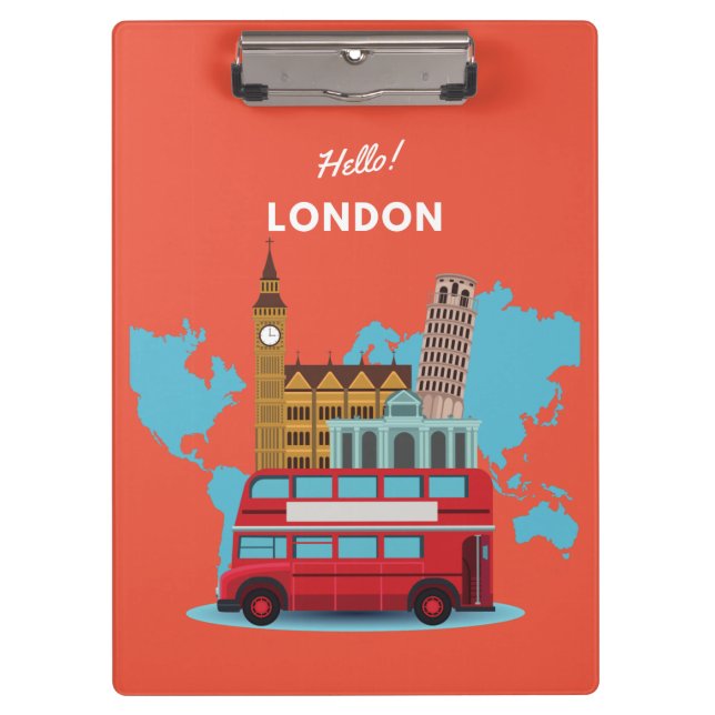 Porte-bloc Bonjour Londres (Devant)