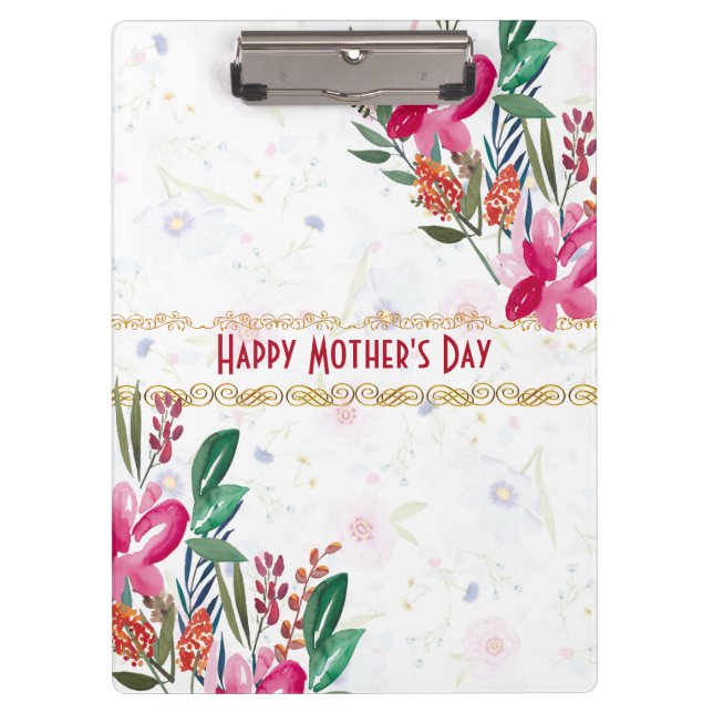Porte-bloc Bonne Fête des mères mamans Fleur rose mignonne (Devant)